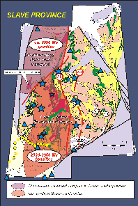 Slave geology map with all MT sites